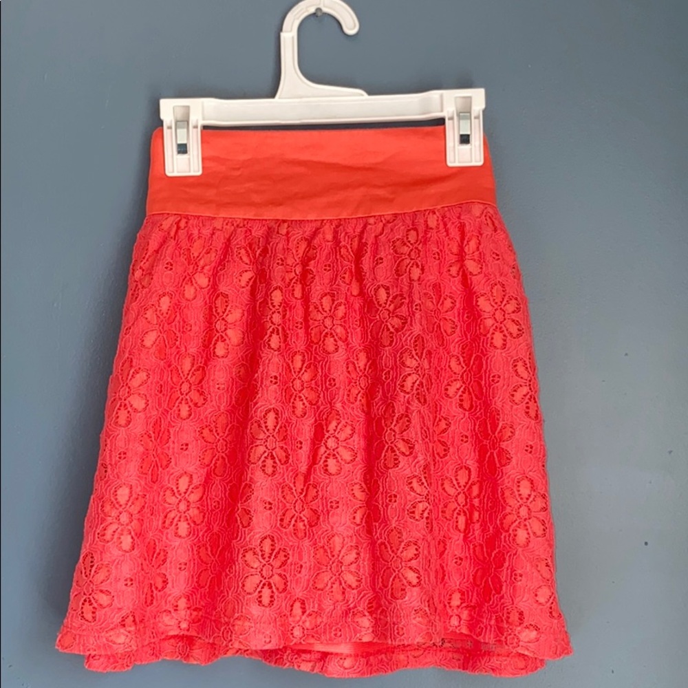 Lace Daisey Print Skater Skirt